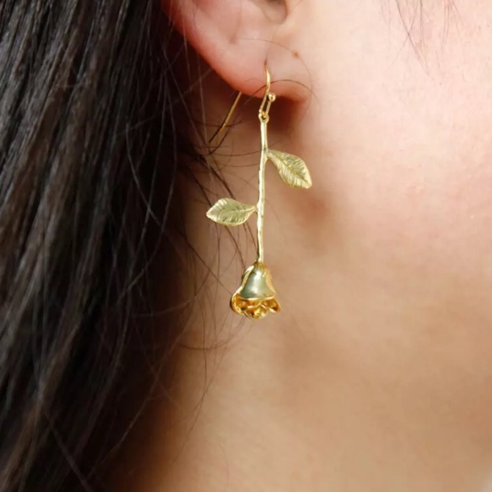 🆕 Drop Rose Earrings - Picture 2 of 3